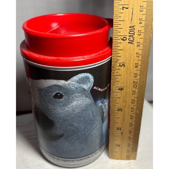 Vintage 1993 Coca-Cola Polar Bear Travel Mug With Red Lid & Handle - Picture 10 of 11